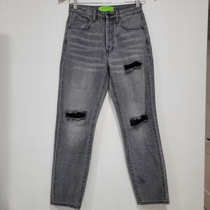 Free People x Sandrine Rose Women's Destroyed Rain Skinny Jeans Size 25 Edgy